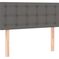 Tete de lit a LED Gris 100x5x78/88 cm Similicuir