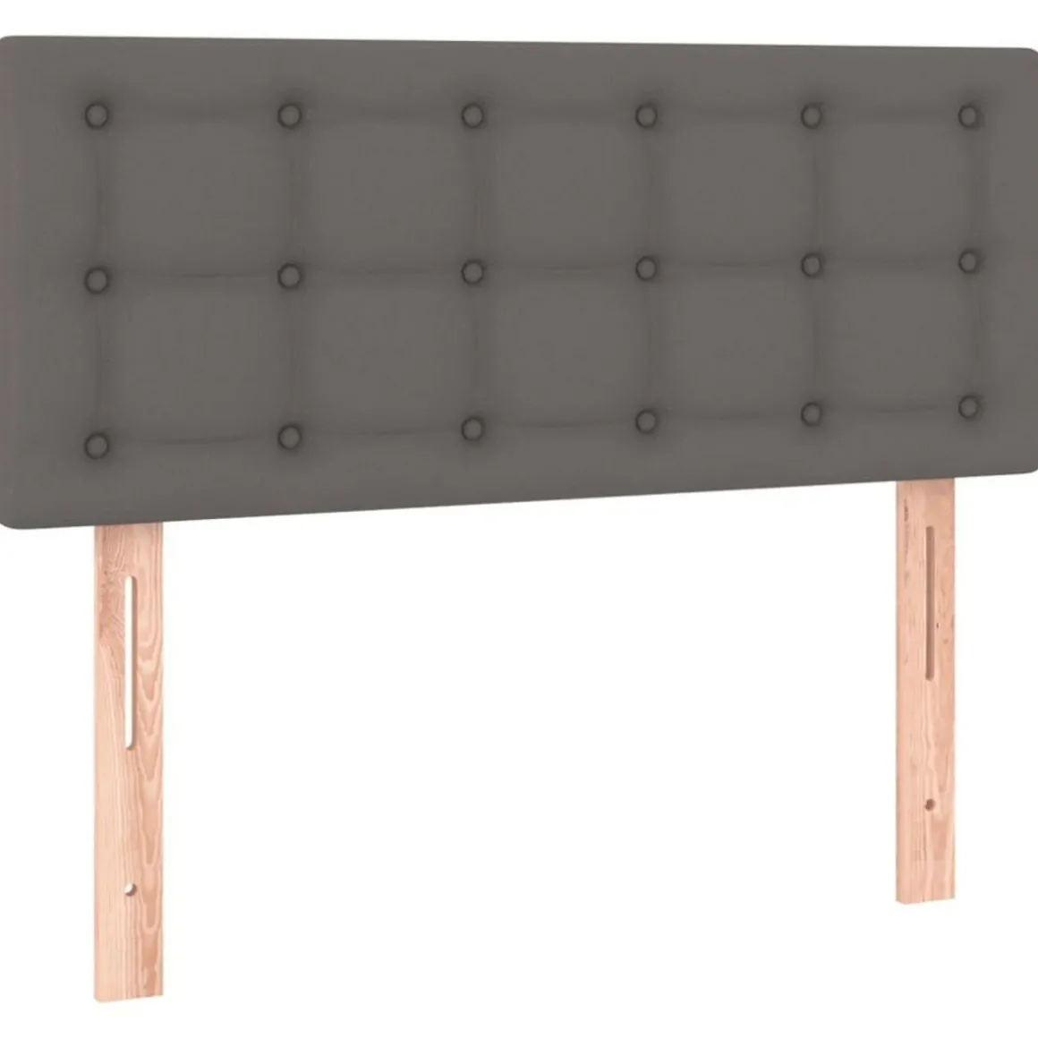 Tete de lit a LED Gris 100x5x78/88 cm Similicuir