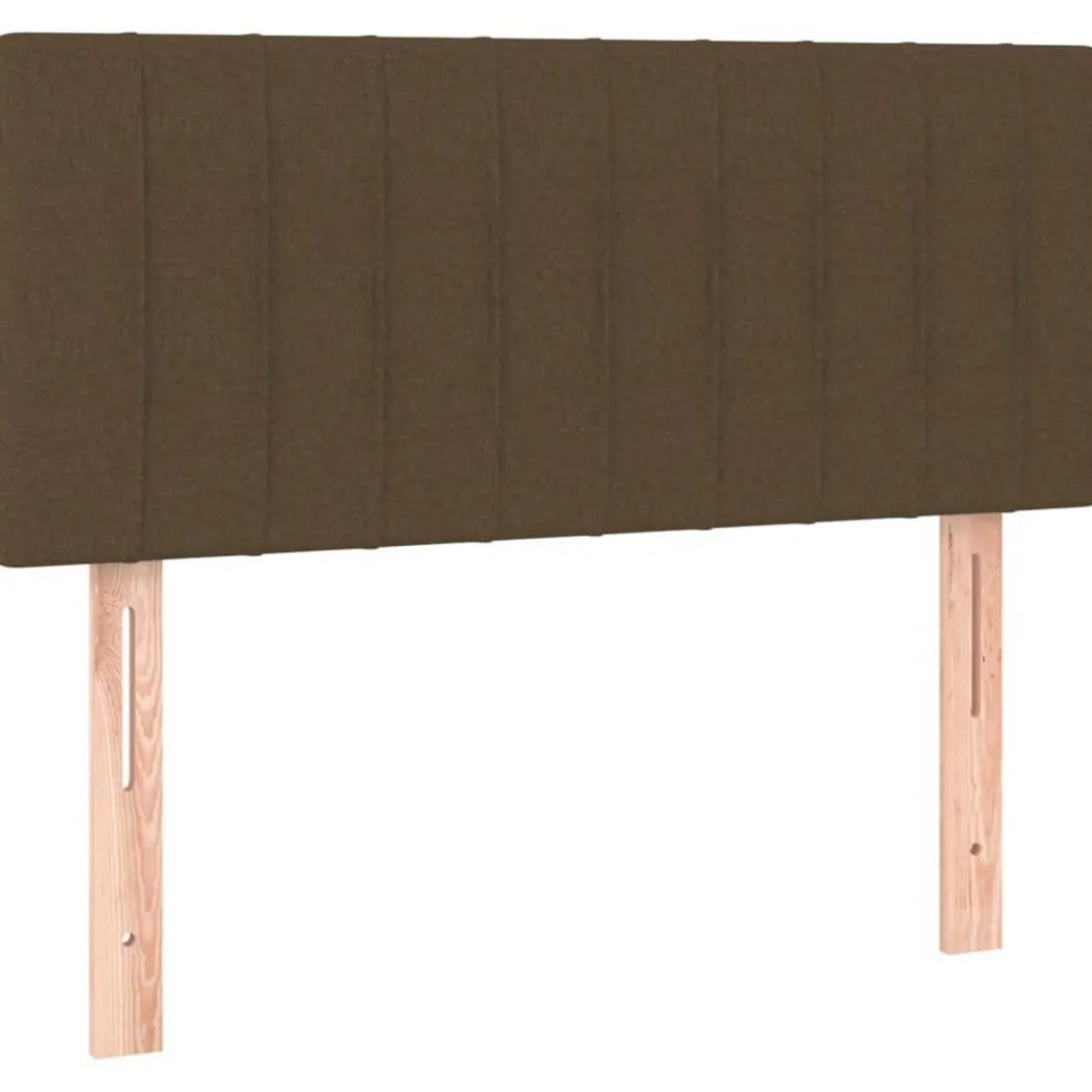 Tete de lit a LED Marron Fonce 90x5x78/88 cm Tissu