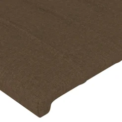 Tete de lit a LED Marron Fonce 90x5x78/88 cm Tissu