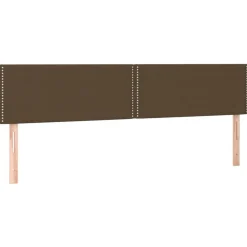 Tete de lit a LED Marron Fonce 180x5x78/88 cm Tissu