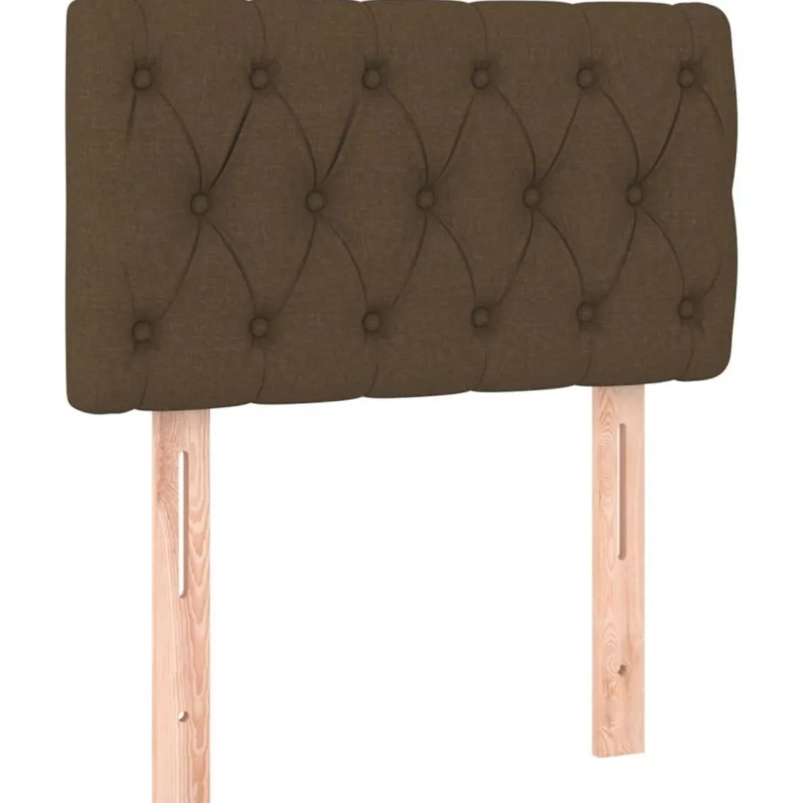 Tete de lit a LED Marron fonce 80x7x78/88 cm Tissu