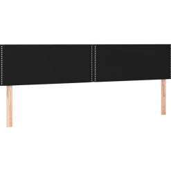 Tete de lit a LED Noir 180x5x78/88 cm Tissu