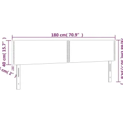 Tete de lit a LED Noir 180x5x78/88 cm Tissu