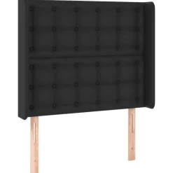 Tete de lit a LED Noir 93x16x118/128 cm Similicuir