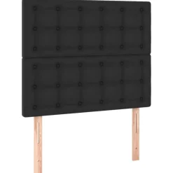 Tete de lit a LED Noir 90x5x118/128 cm Similicuir