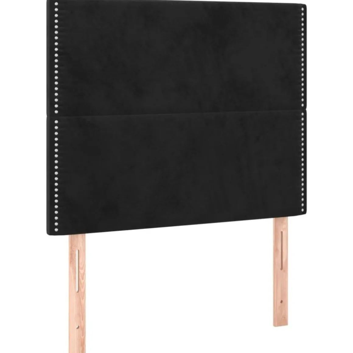 Tete de lit a LED Noir 90x5x118/128 cm Velours