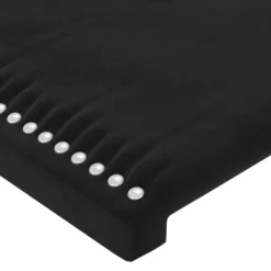 Tete de lit a LED Noir 90x5x118/128 cm Velours