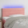 Tete de lit a LED Rose 100x5x78/88 cm Velours
