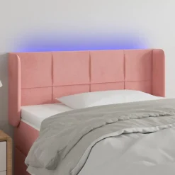 Tete de lit a LED Rose 83x16x78/88 cm Velours