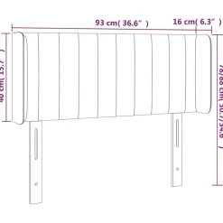 Tete de lit a LED Taupe 93x16x78/88 cm Tissu