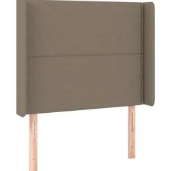 Tete de lit a LED Taupe 83x16x118/128 cm Tissu