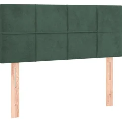 Tete de lit a LED Vert fonce 90x5x78/88 cm Velours