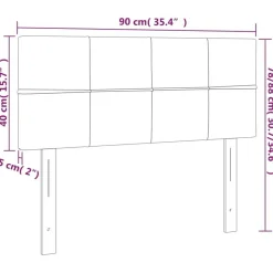 Tete de lit a LED Vert fonce 90x5x78/88 cm Velours