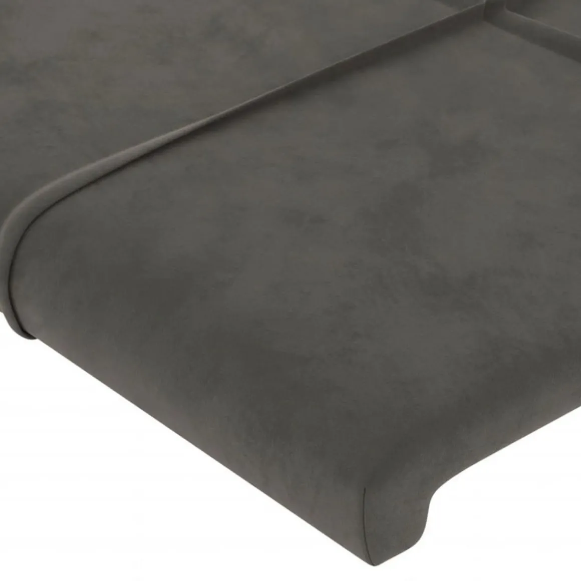 Tete de lit avec oreilles Gris fonce 147x23x78/88 cm Velours