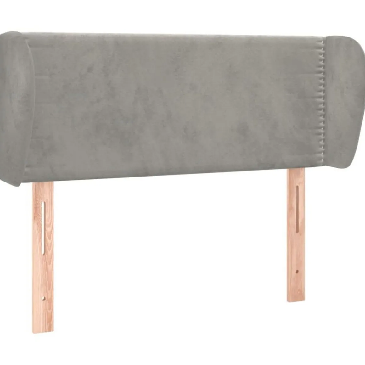 Tete de lit avec oreilles Gris clair 93x23x78/88 cm Velours