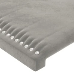 Tete de lit avec oreilles Gris clair 93x23x78/88 cm Velours