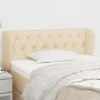 Tete de lit avec oreilles Creme 93x23x78/88 cm Tissu