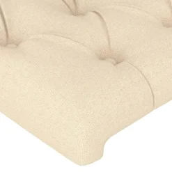 Tete de lit avec oreilles Creme 93x23x78/88 cm Tissu