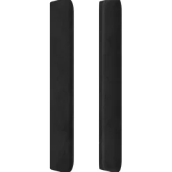 Tete de lit avec oreilles Noir 103x16x118/128 cm Velours