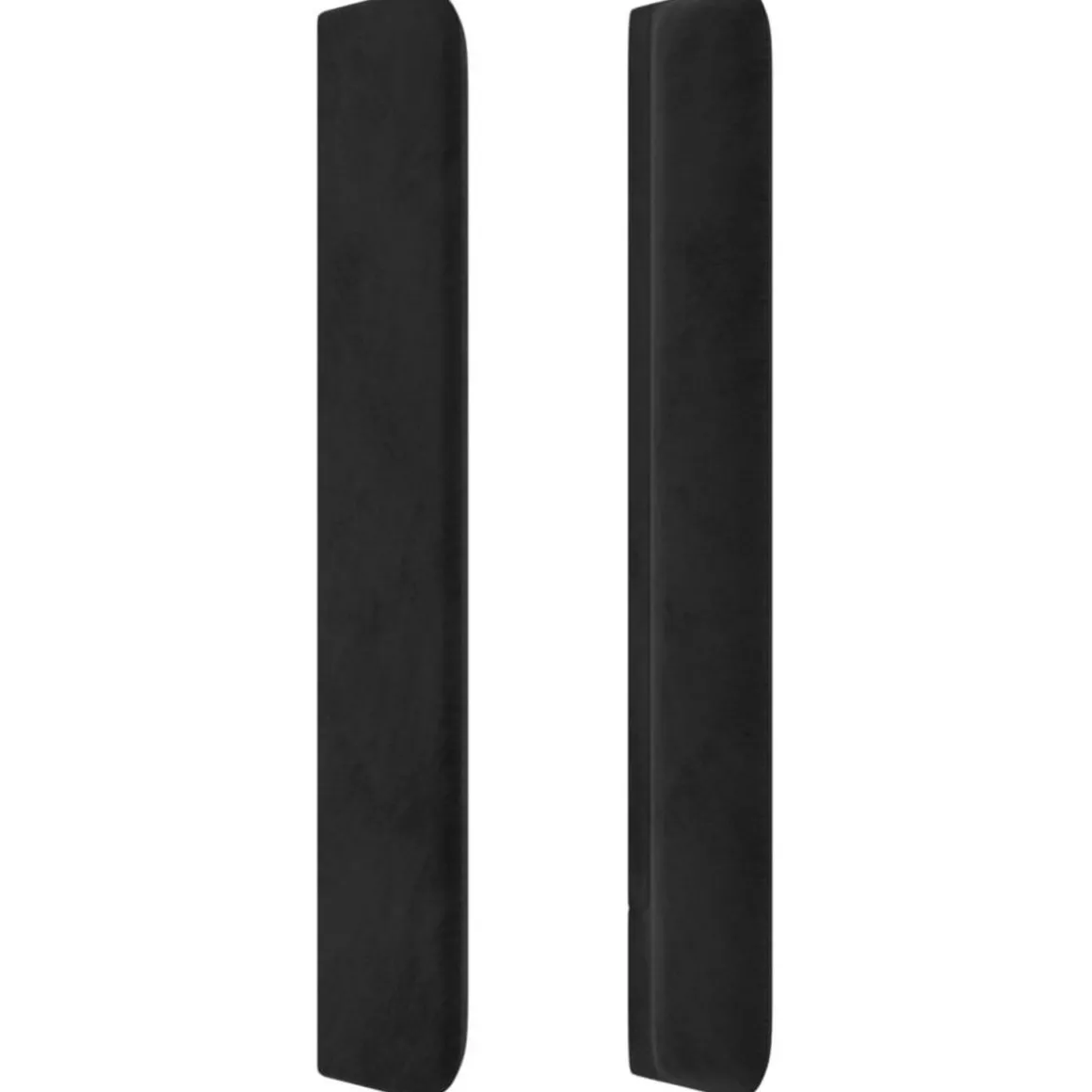 Tete de lit avec oreilles Noir 103x16x118/128 cm Velours