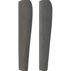 Tete de lit avec oreilles Gris fonce 147x23x118/128 cm Velours