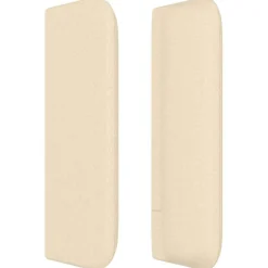 Tete de lit avec oreilles Creme 93x16x78/88 cm Tissu
