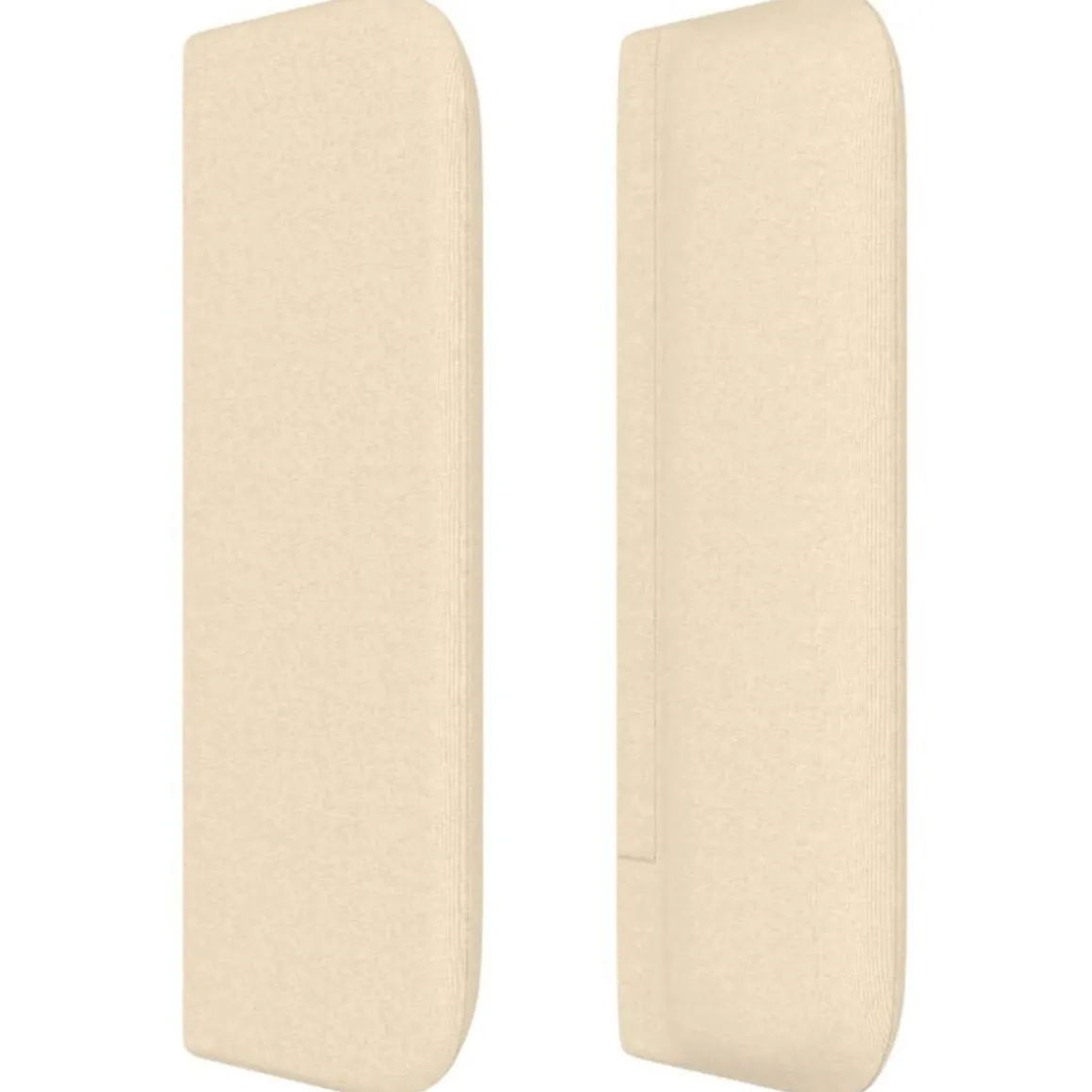 Tete de lit avec oreilles Creme 93x16x78/88 cm Tissu