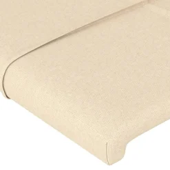 Tete de lit avec oreilles Creme 93x16x78/88 cm Tissu