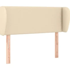 Tete de lit avec oreilles Creme 83x23x78/88 cm Tissu