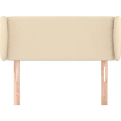 Tete de lit avec oreilles Creme 83x23x78/88 cm Tissu