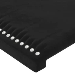 Tete de lit avec oreilles Noir 93x16x118/128 cm Velours