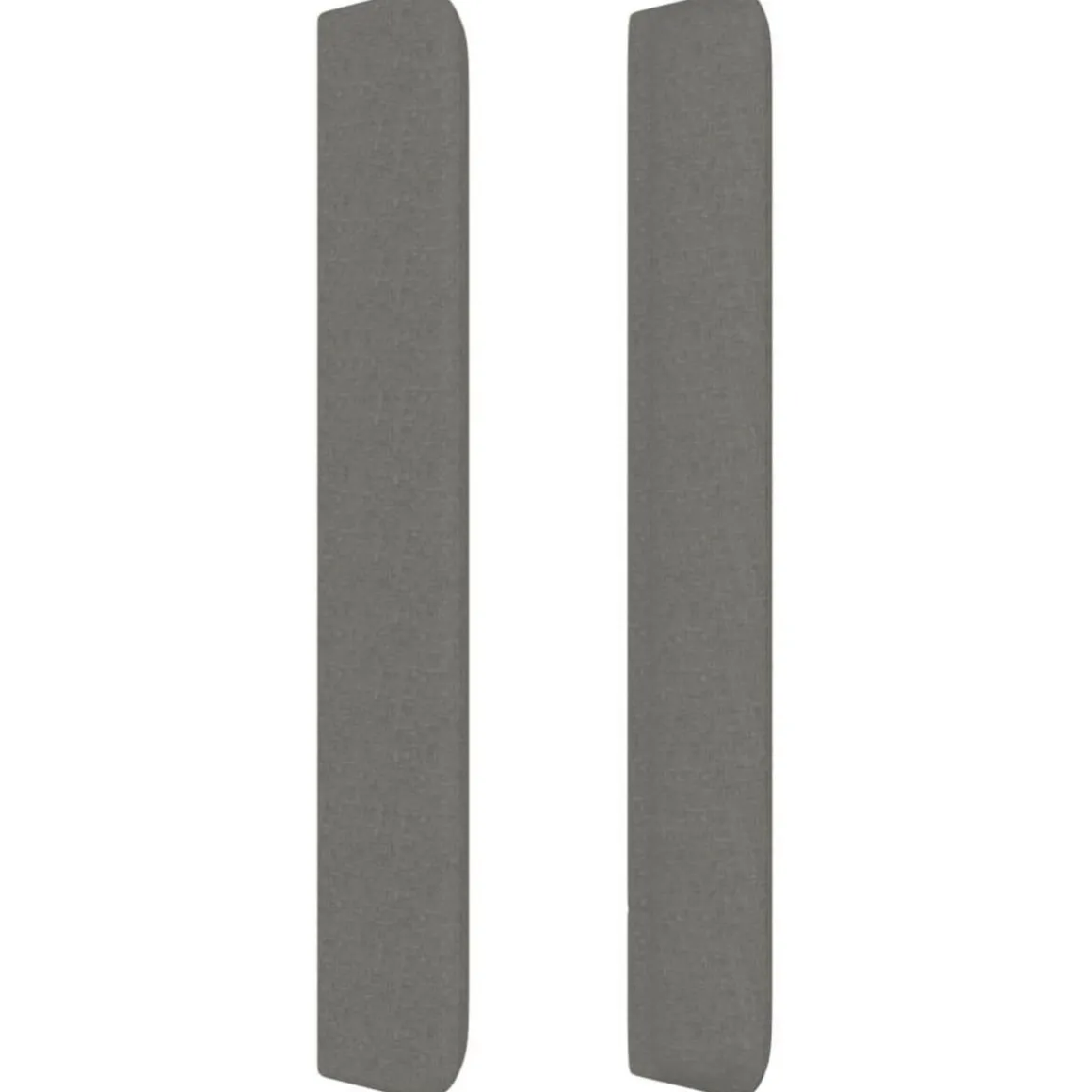 Tete de lit avec oreilles Gris fonce 83x16x118/128 cm Tissu