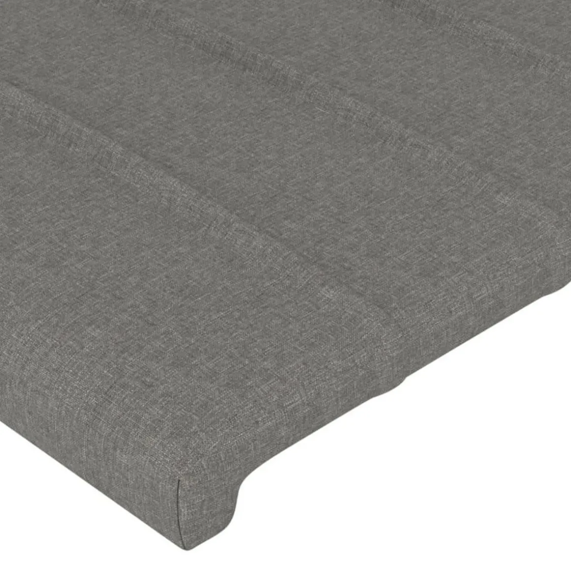 Tete de lit avec oreilles Gris fonce 83x16x118/128 cm Tissu