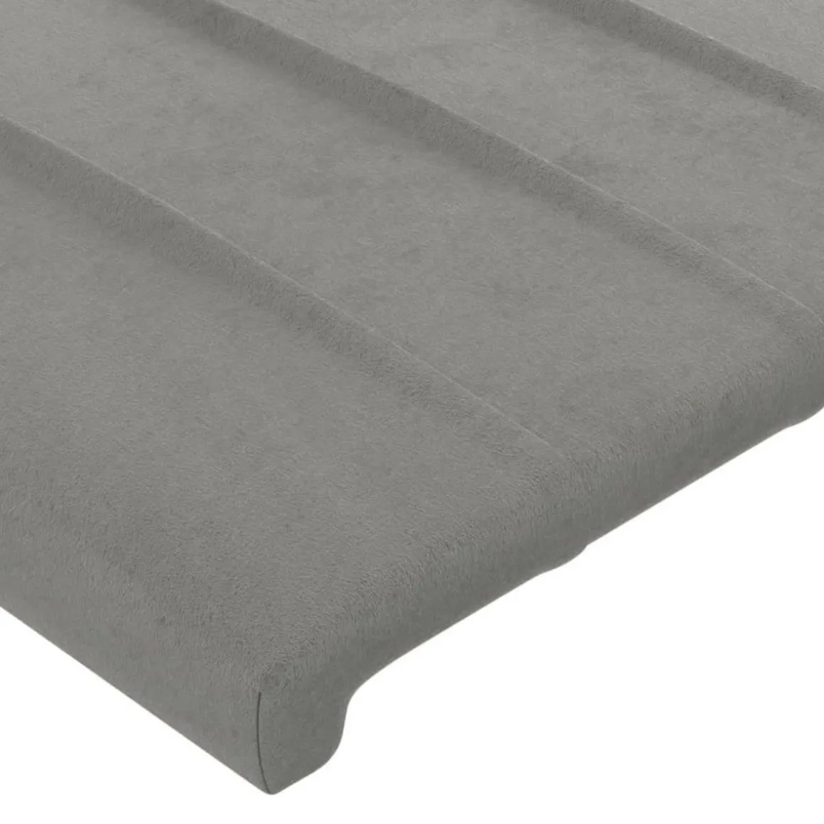 Tete de lit avec oreilles Gris clair 103x16x118/128 cm Velours