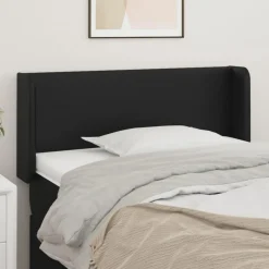 Tete de lit avec oreilles Noir 93x16x78/88 cm Similicuir