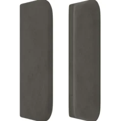 Tete de lit avec oreilles Gris fonce 83x16x78/88 cm Velours