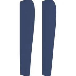 Tete de lit avec oreilles Bleu 203x23x118/128 cm Tissu