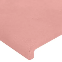 Tete de lit avec oreilles Rose 103x16x118/128 cm Velours