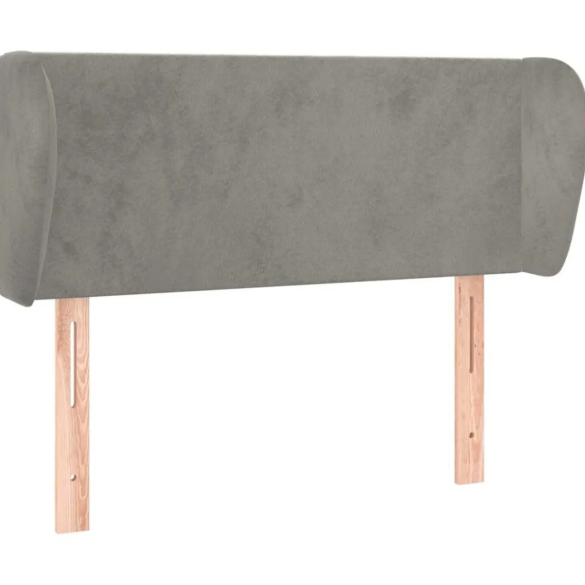 Tete de lit avec oreilles Gris clair 93x23x78/88 cm Velours