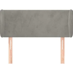 Tete de lit avec oreilles Gris clair 93x23x78/88 cm Velours