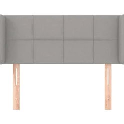 Tete de lit avec oreilles Gris clair 103x16x78/88 cm Tissu