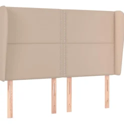 Tete de lit avec oreilles Cappuccino 147x23x118/128 cm