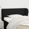Tete de lit avec oreilles Noir 83x23x78/88 cm Tissu