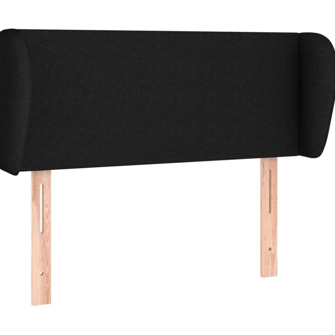 Tete de lit avec oreilles Noir 83x23x78/88 cm Tissu