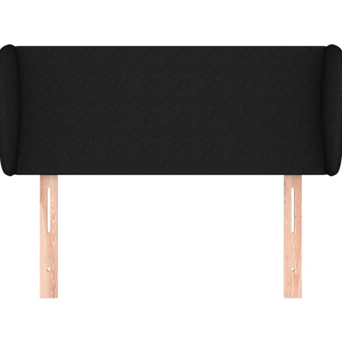 Tete de lit avec oreilles Noir 83x23x78/88 cm Tissu
