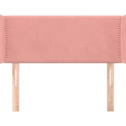 Tete de lit avec oreilles Rose 83x16x78/88 cm Velours