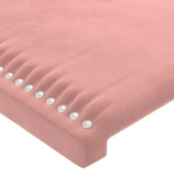 Tete de lit avec oreilles Rose 83x16x78/88 cm Velours