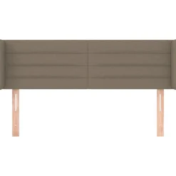 Tete de lit avec oreilles Taupe 147x16x78/88 cm Tissu
