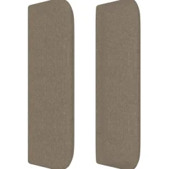 Tete de lit avec oreilles Taupe 147x16x78/88 cm Tissu